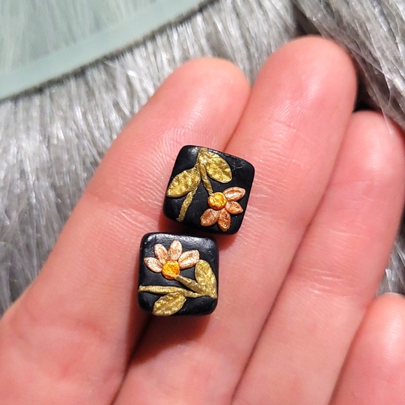 Handmade Clay Polymer Earrings - Picture 4 of 4